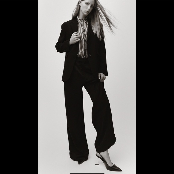 Zara metal heel leather slingback shoes - Picture 2 of 7